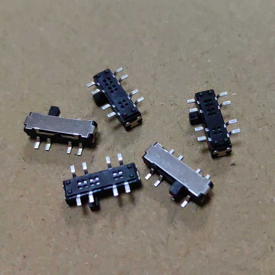 60 mini interruttori a levetta, SS-12F15 3 pin, interruttore SPDT a 2 posizioni, 0,5 A, 50 V DC, interruttore a scorrimento miniaturizzato per saldatura e montaggio a pannello, interruttore on/off per