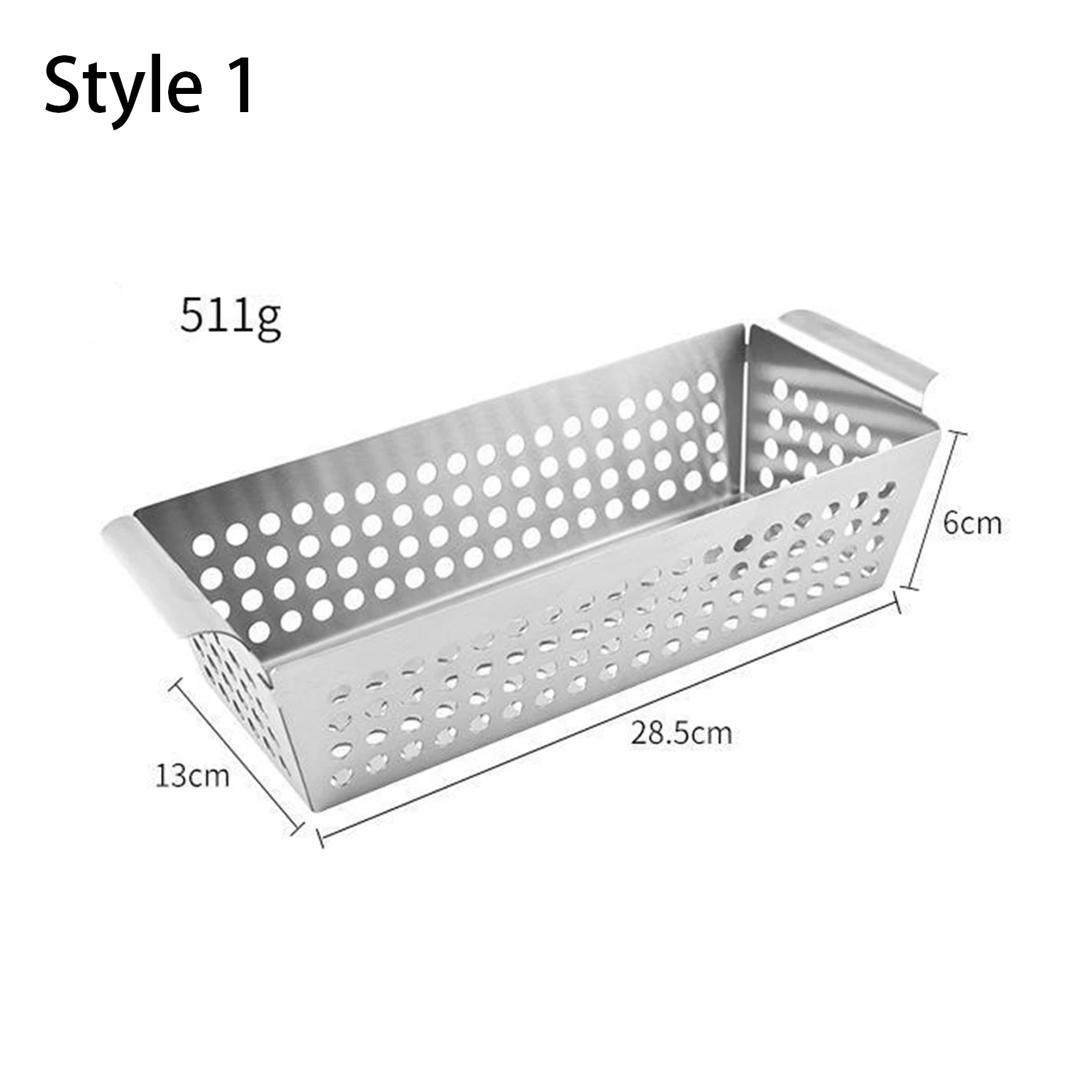 S4148523686e841cba30221d3a1f0d146P Vegetable Grill Basket Stainless Steel BBQ Leaky Frying Food Holding Pan Outdoor Barbecue Tools and Gadgets Mallzona