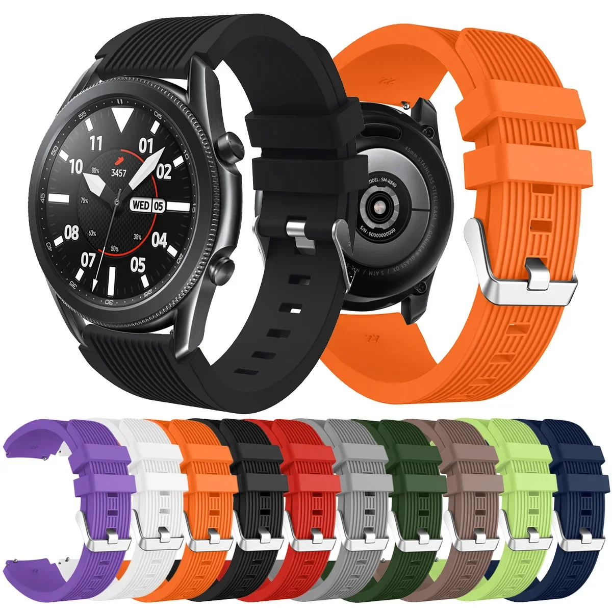 22mm Silicone Smartwatch Band - Durable and Stylish Bracelet Strap