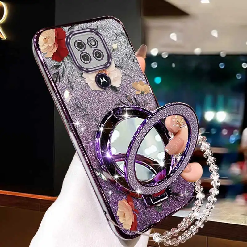 Floral Bud Phone Case Set with Lanyard and Stand - 3 Piece Set