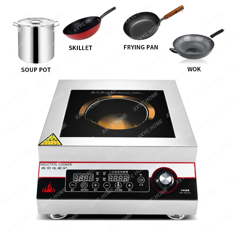 

Household Induction Cooktop Single Cooker Electric Hob 5000w Induction Cooker Commercial Induction Kitchen Panel Cooking