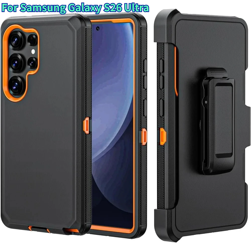 Heavy Duty Rugged Defender Armor Case with Belt Clip and Anti-Drop Protection