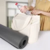 Yoga Mat Bag Large Capacity Washable Foldable Lightweight Pilates Mat Case Bag Durable Canvas Carry Bag for Fitness Dance Gym 5