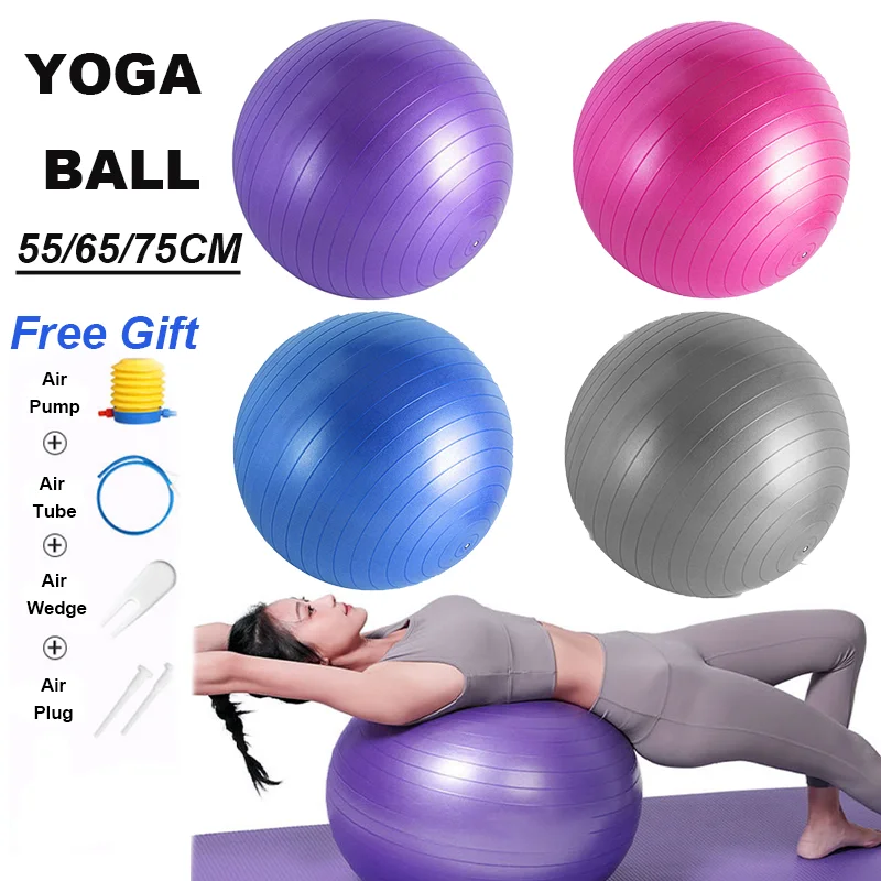 

Yoga Ball Pilates Balance Fitness Ball Fitness Gym Anti-Burst Anti-explosion 55cm / 65cm / 75cm Sports