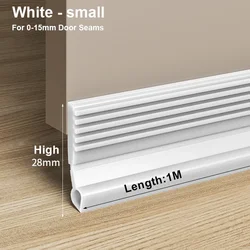 Premium Weatherproof Door Bottom Seal - 1M Wind & Noise Blocker, Dust & Rain Guard Insulator - 1M (White - S)