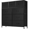 Dresser for Bedroom with 9 Drawers, Clothes Drawer Fabric Closet Organizer, Cloth Dresser with Metal Frame and Wood Tabletop 1