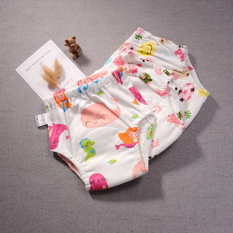 Baby Waterproof Reusable Training Pants Cute Cotton Diaper Infant Shorts Nappies Panties