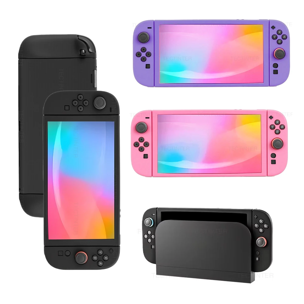 Silicone Split Anti-Slip Protective Cover for Nintendo Switch Console