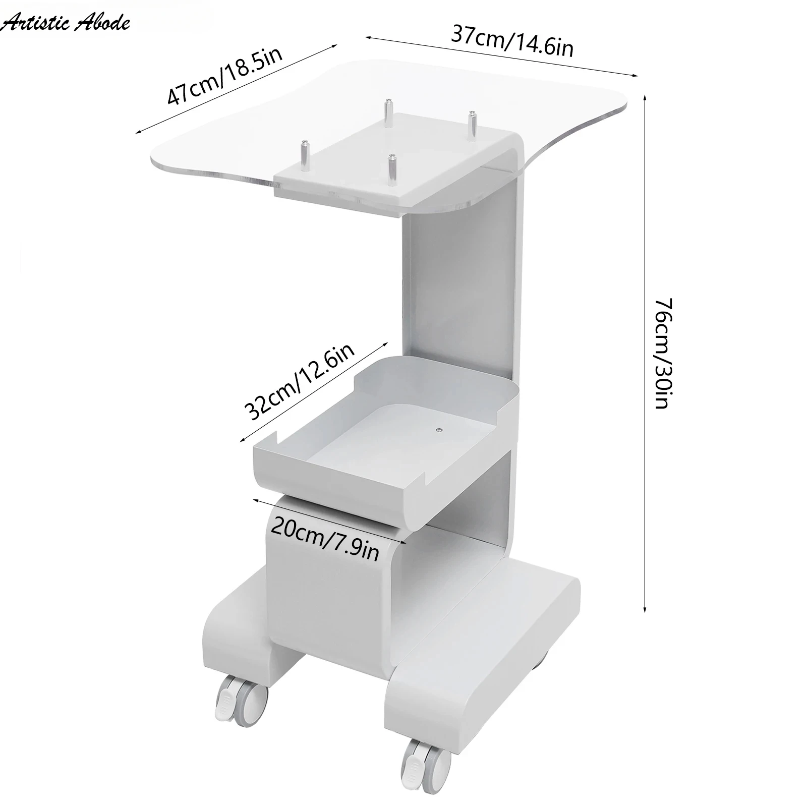 Bis 20KG Salon Trolley Friseurwagen Arbeitswagen Schönheit Kosmetikwagen  Beauty Rollwagen