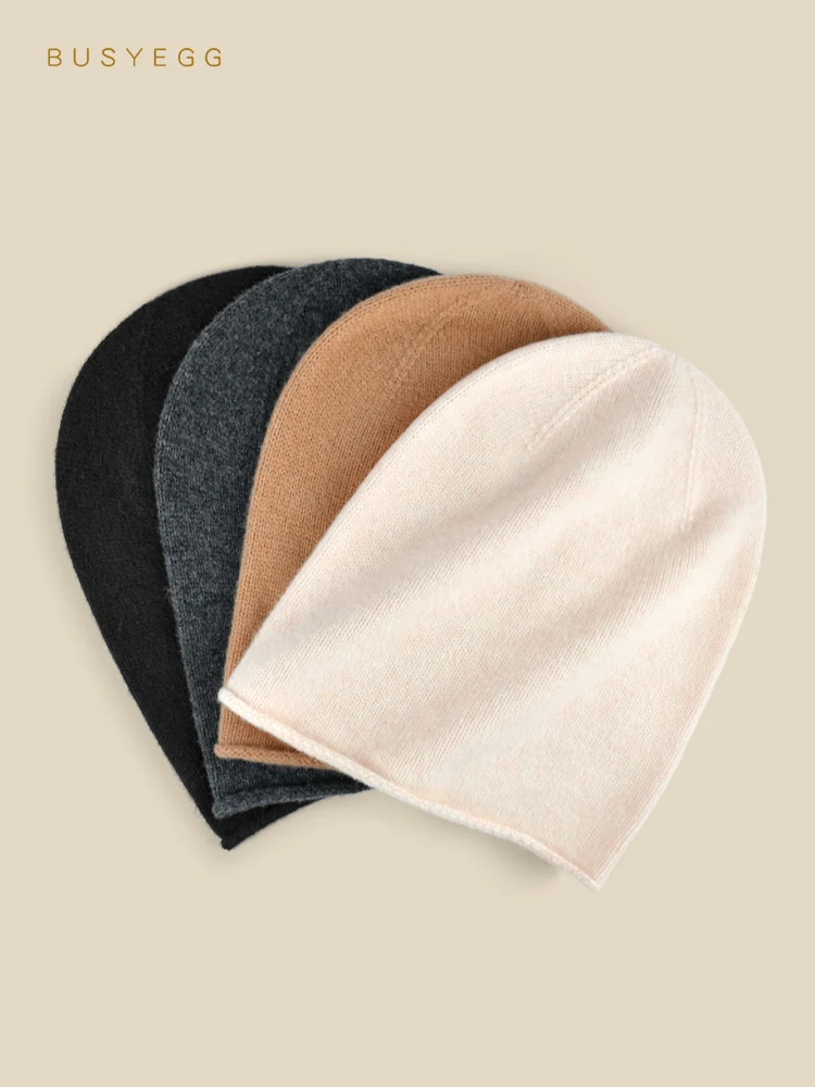 

Casual and versatile loose pure wool hat for children's autumn and winter warmth knitted wool beanie for kids cap