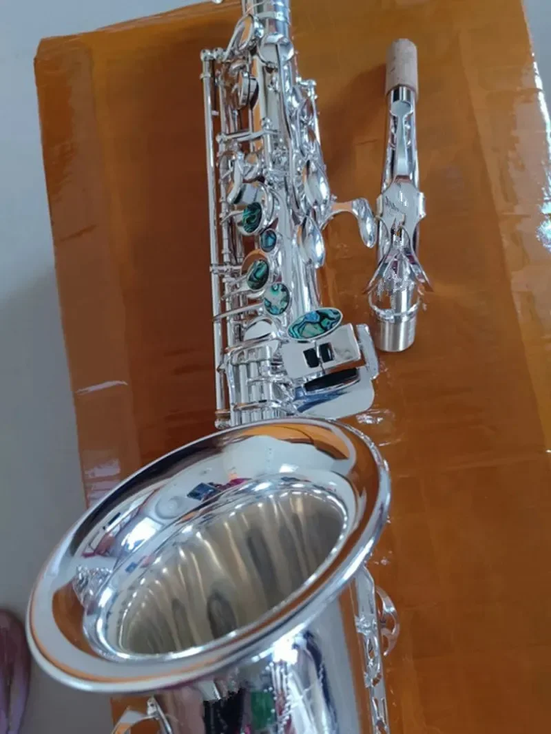 2025 Mark VI Alto Saxophone Silver Plated E Flat Brand Professional Musical Instrument Sax With Case Brass mouthpiece Reed