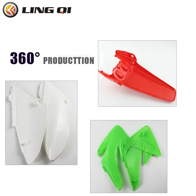 LINGQI RACING Motorcycle CRF 70 Plastic Fender Kit For CRF70 XR70 125cc 140cc DR50 49 50cc 70 90 110 Dirt Pit Bike Parts motorcycle accessories