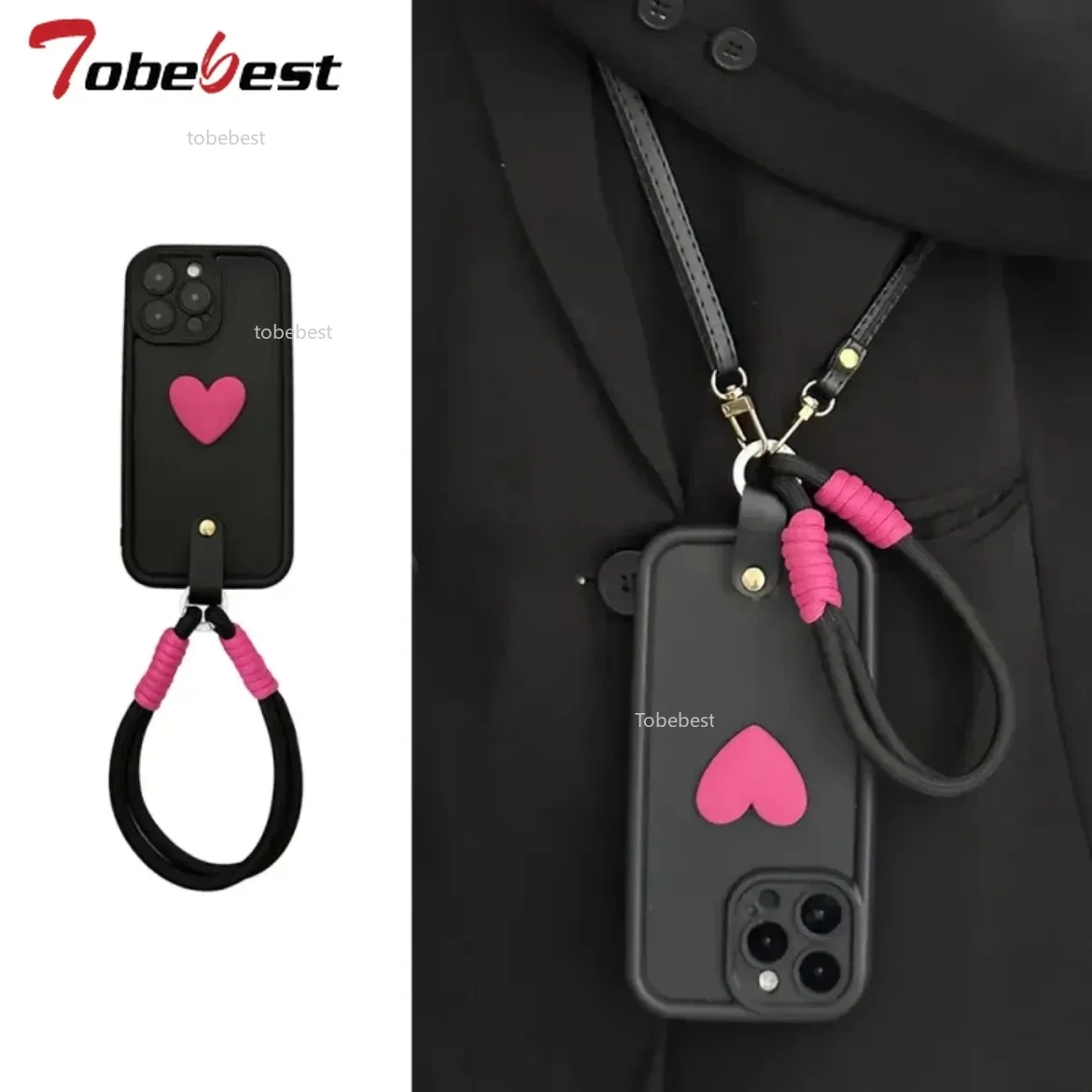 Versatile Crossbody Lanyard Wrist Strap Phone Holder Case