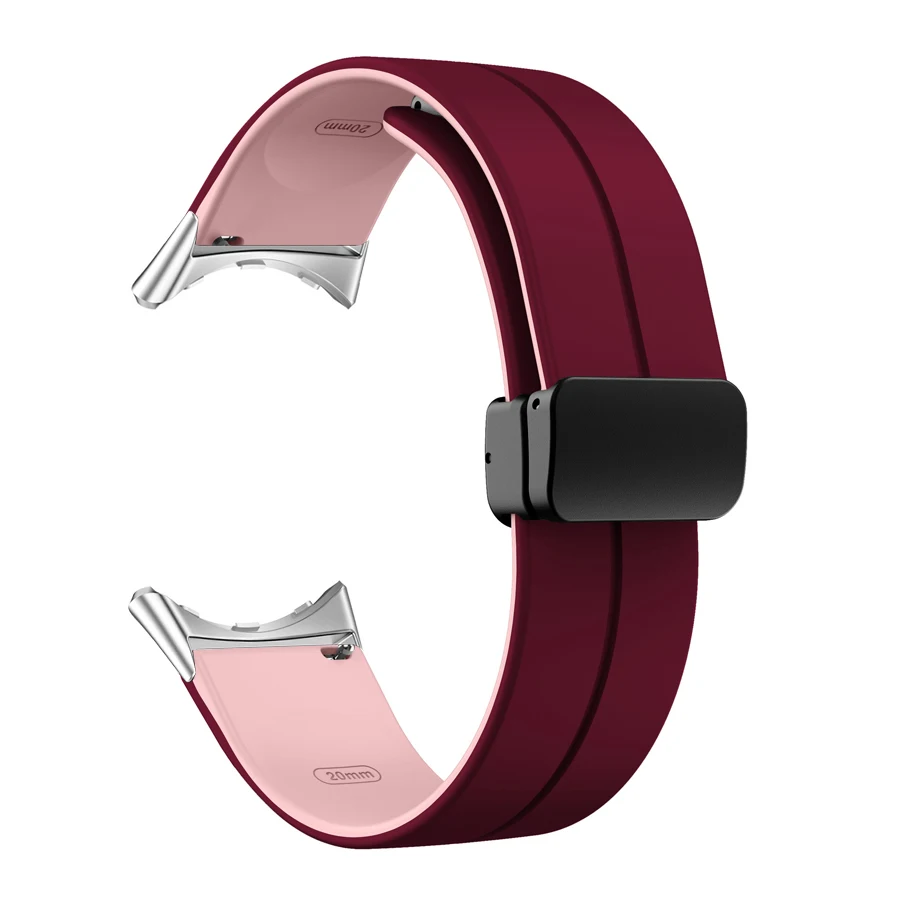 Silicone Magnetic Buckle Strap for Pixel Watch - Adjustable and Comfortable Replacement Wristband Bracelet