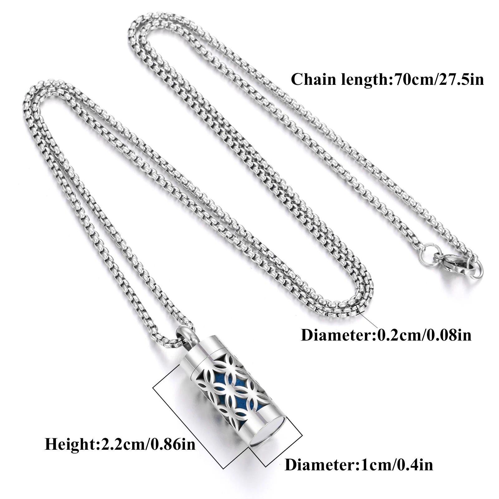 Stainless Steel Aromatherapy Diffuser Pendant Necklace