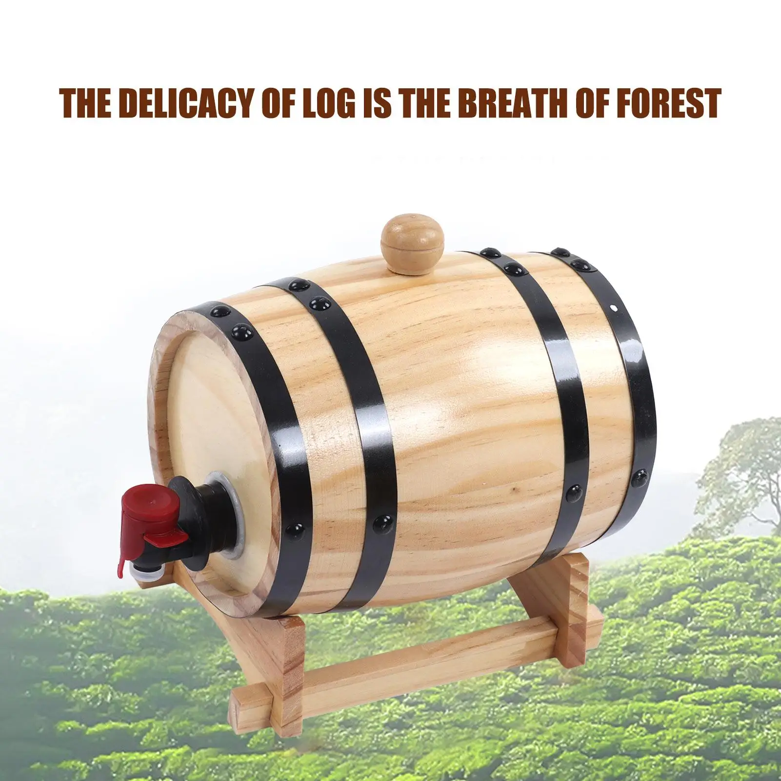 Wooden Wine Oak Barrels 1/3/5L Decor Ornaments Bar Brew Beer Keg Tap Dispenser