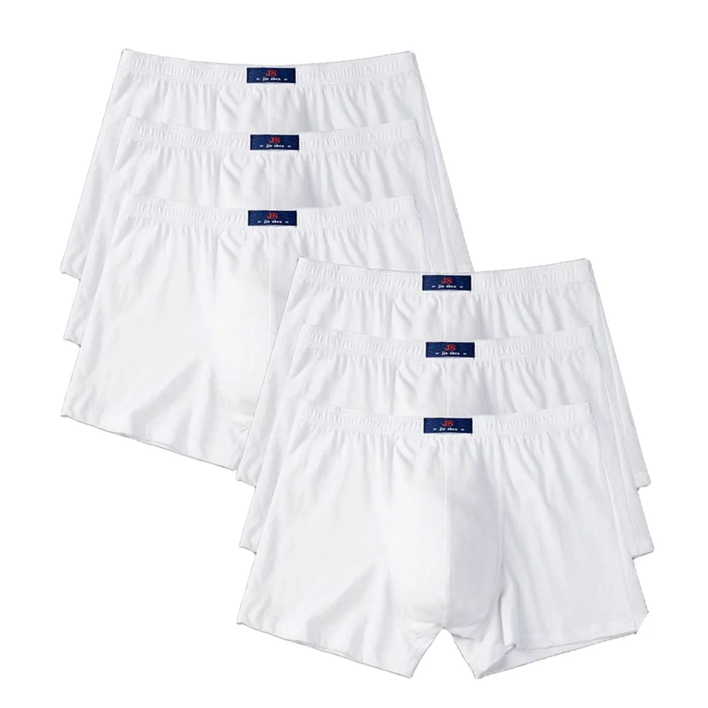 6 × Men Boxers Briefs Shorts Underwear Bottom Cotton Modal Knickers Underpants Undies Homme White Wedding Panties Under Clothes
