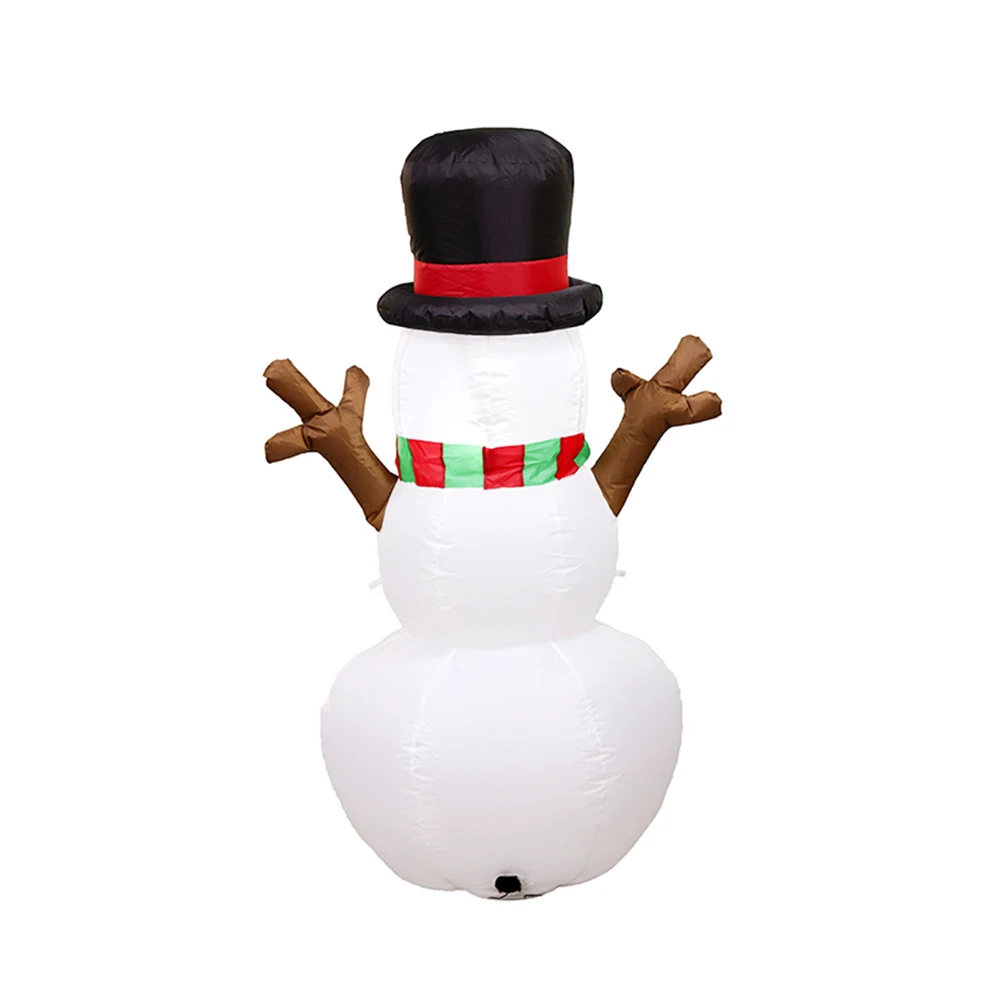 Inflatable Polyester Snowman Ornament with LED Light for Christmas Decor