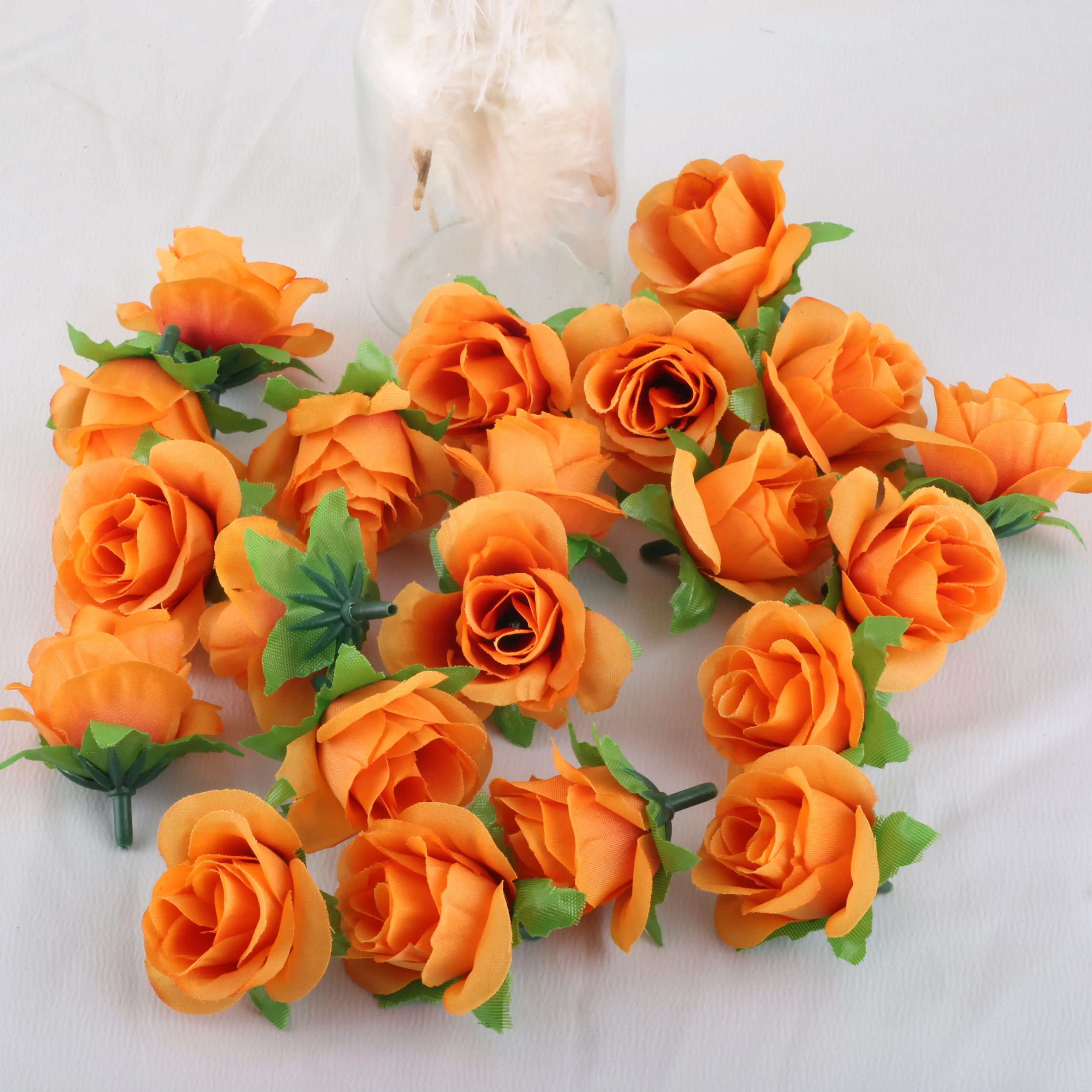 

Silk Fake Flowers For Home Decor Artificial Flowers Head Party Wedding Decoration DIY Handmade Wreath Accessories Flowers Buds