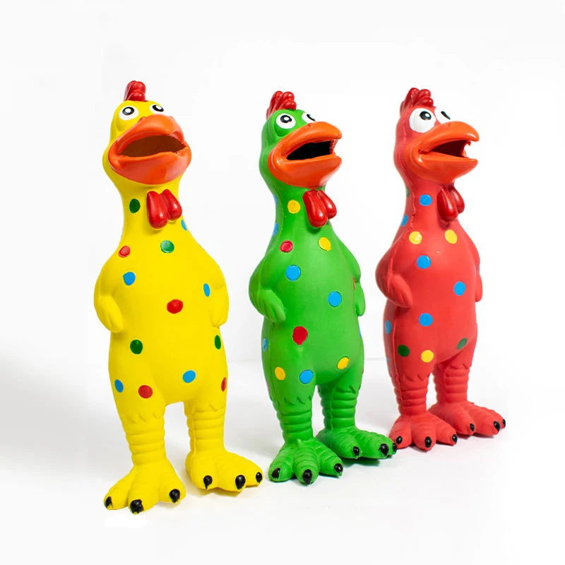 PetDogToyRubberChickenPuppySoundSqueakerChewToysforDogs