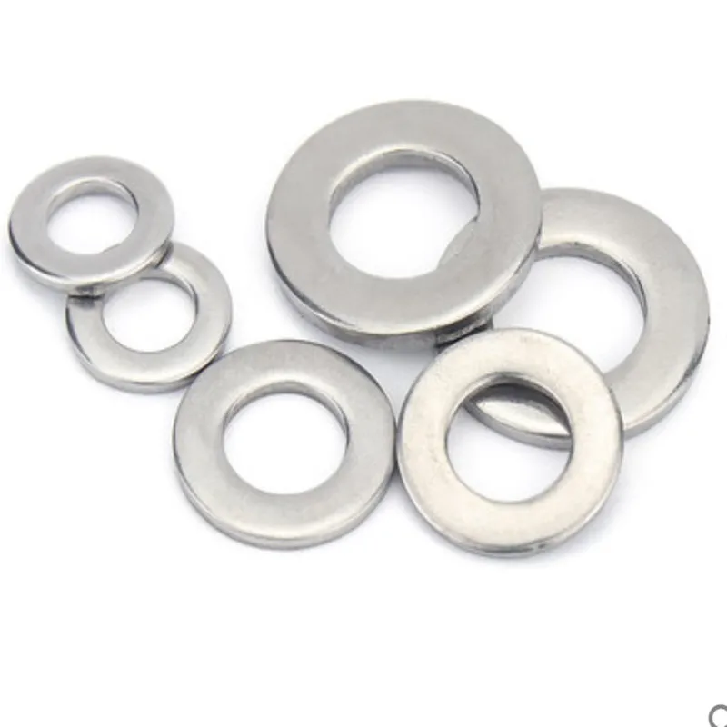 10-100PCS DIN125 M1.6 M2 M2.5 M3 M3.5 M4 M5 M6 M8 m10 m12 304 Stainless Steel Flat Washer Plain Washer Flat gasket