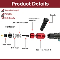 M3~M8 Home Nut Riveting Machine, Industrial Grade DIY Plug-in Nut Quick Riveting Tools, Including 100 Rivet Nuts, Rivet Nut Gun 2