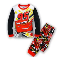 Spring Autumn Children's Clothing Sets Boys 95 Cars McQueen Cartoon Sleepwear Clothes Kids Pajamas Set Baby Girls Cotton Pyjamas 5
