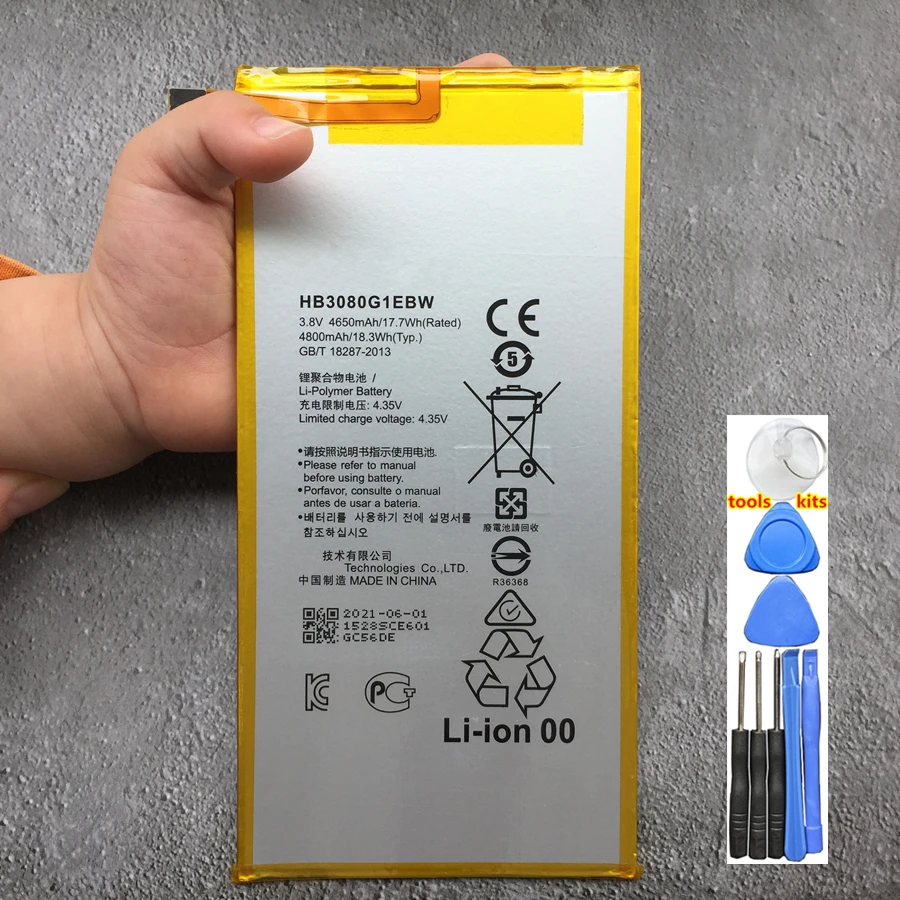 Batería HB3080G1EBW Original para Huawei MediaPad M2, 4800 ", M2 801L ...