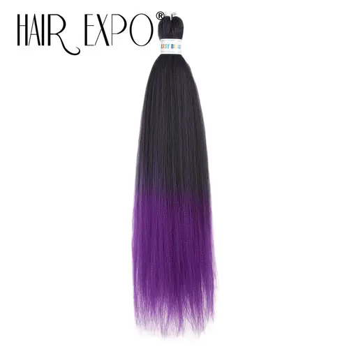26Inch Easy Braids Hair Synthetic Colourful Pre Stretched Braiding Hair Extensions Jumbo Braids Ombre Yaki Long Straight Hair - Image 68