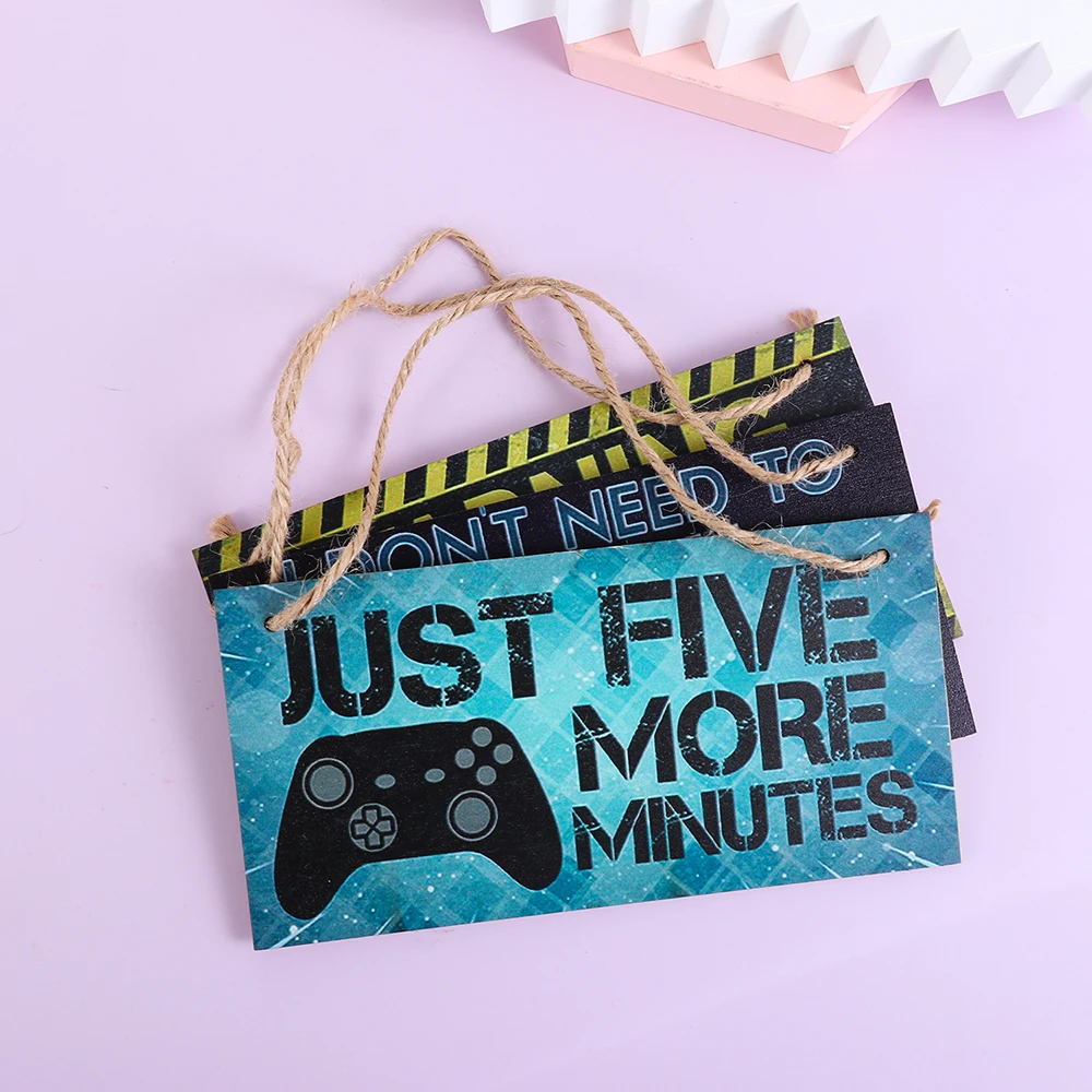 Wooden Gaming Room Sign Do Not Disturb Hanging Pendant