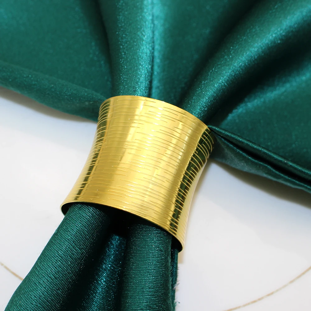 Круглые золотые кольца для салфеток, 24 шт.