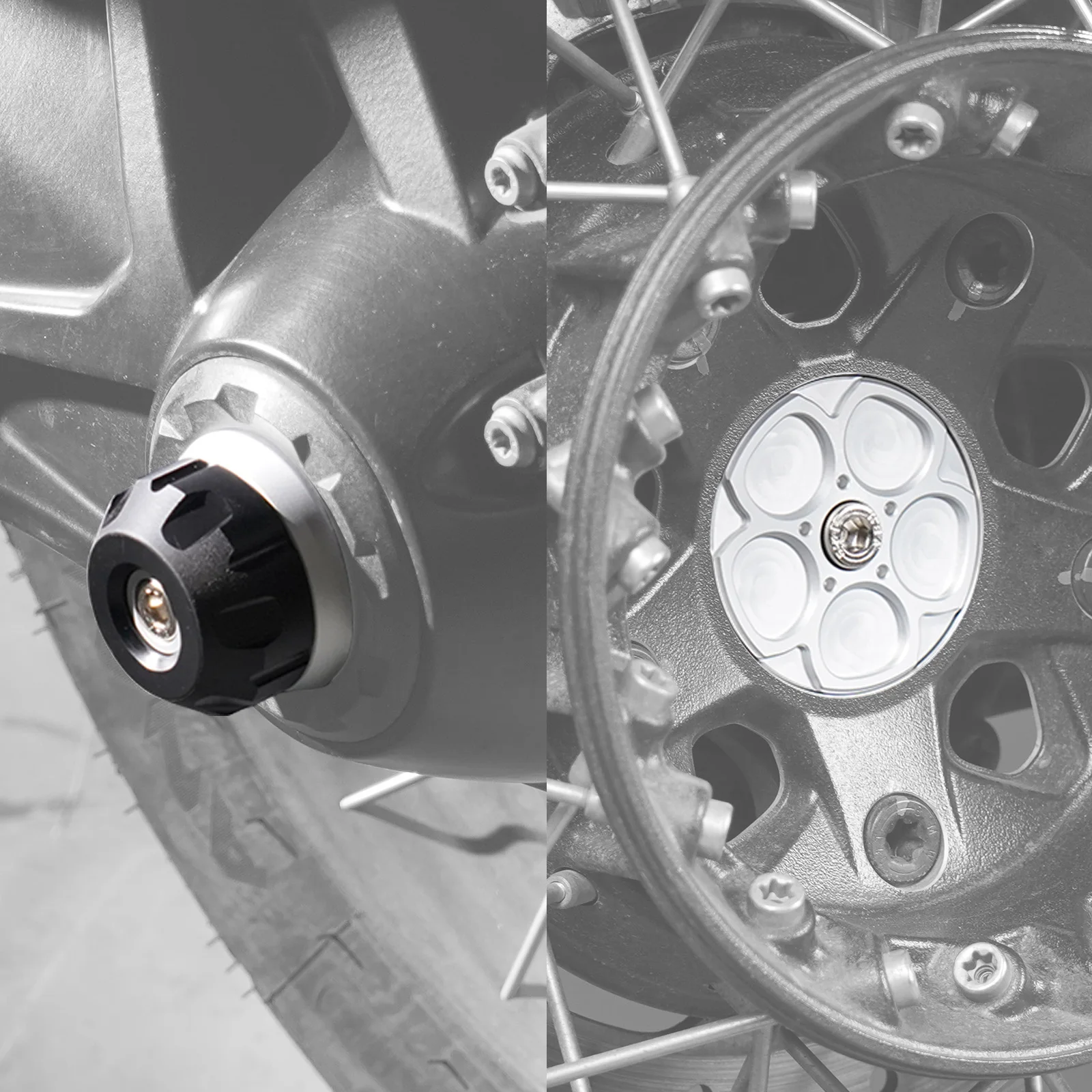 NICECNC Sturzbügel vorne und hinten, Achsschutz, Rahmenschutz für BMW R1250GS /GSA R1250GS Adventure 2019-2024 – Detail 16