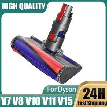 교체용 소프트 롤러 클리너 전기 헤드, 다이슨 V7 V8 V10 V11 V15 무선 진공 청소기 액세서리