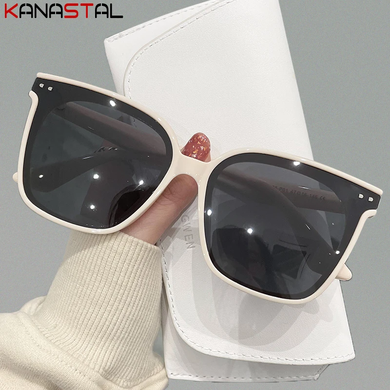 

New Women Fashion Polarized Sunglasses Men Leisure TR90 Sun Glasses Square Eyeglasses Frame Outdoor Party Night Vision Eyewear