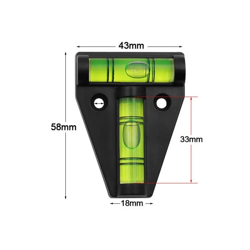 Spirit Level T-Type Spirit Level Plastic Measuring Vertical And Horizontal Adjuster Scope Triangle Level Measuring Kit For Caravan Camper