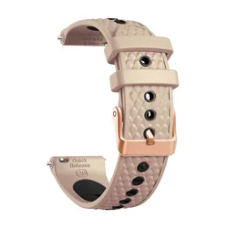 20mm Silicone Sport Watch Strap Band - Universal Wristband Replacement for Huawei GT3 42mm (ApricotB)