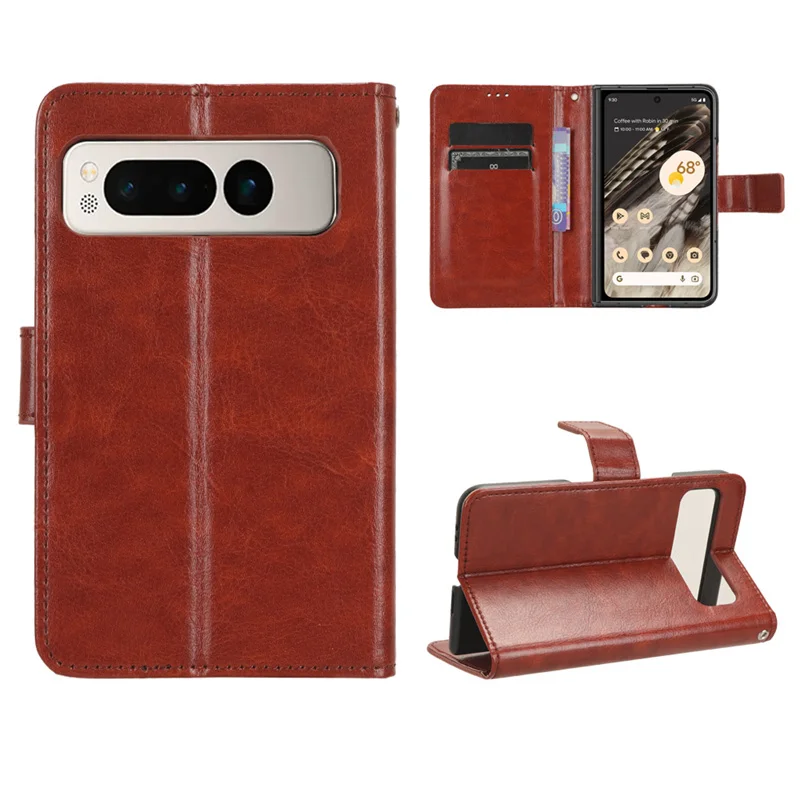 Per Google Pixel Fold Cover Luxury Flip Pu Leather Wallet Lanyard Stand Case Per Google Pixelfold Google Fold Phone Bags