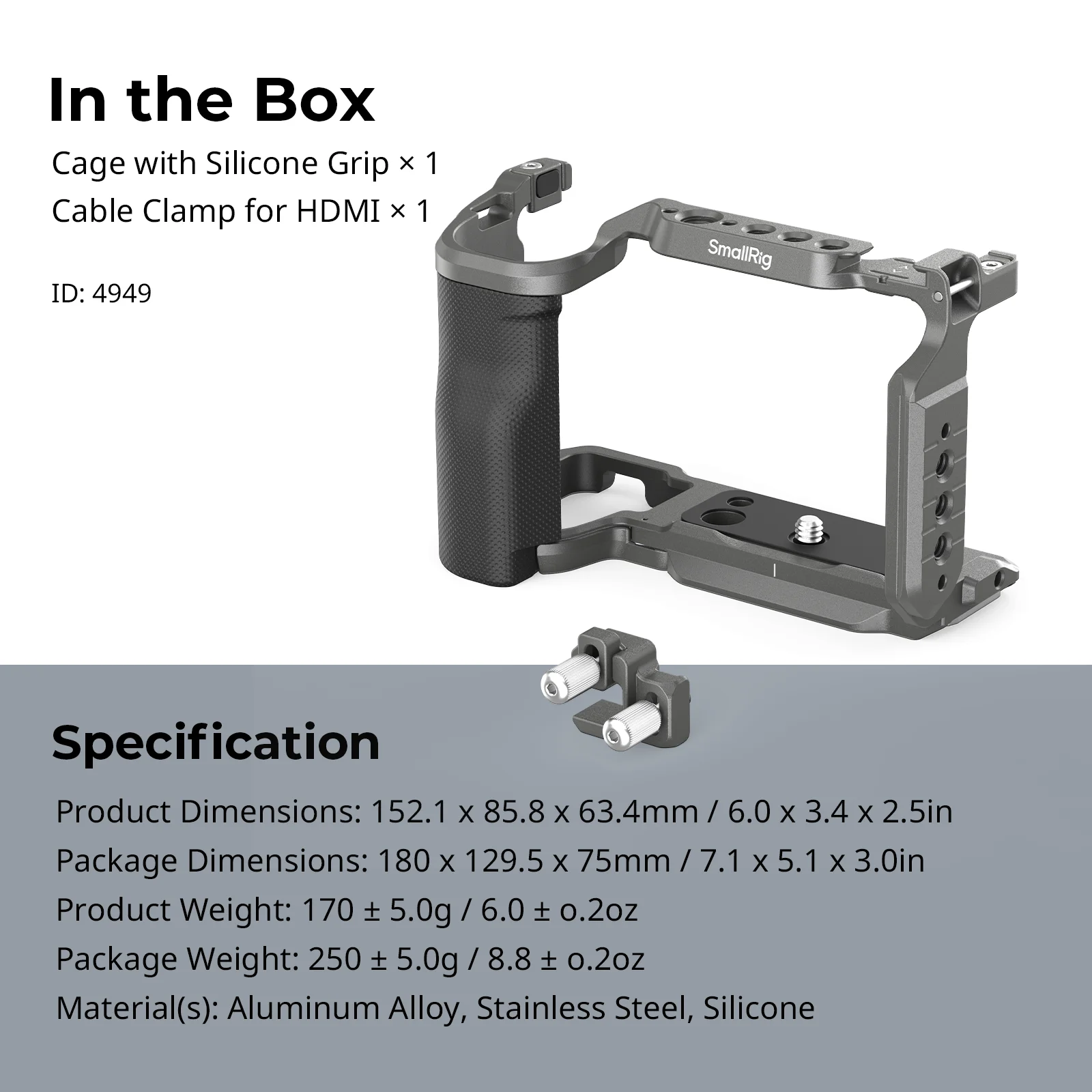 ZV-E10 II Cage with Silicone Handle, HawkLock Quick Release Cage Kit for Sony ZV