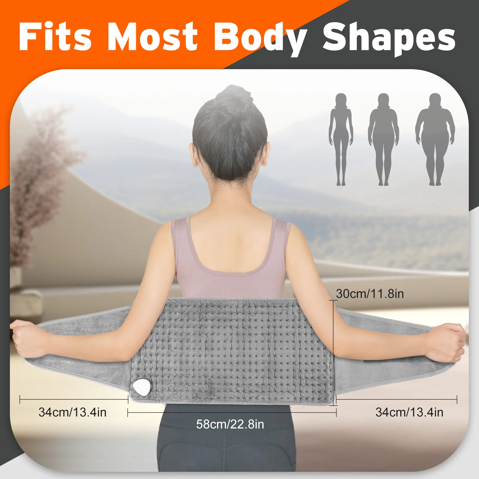 Electric Heating Pad Back Support Belt with Temperature Control Office Home Use Warming Blanket for Waist Hand Leg Abdomen