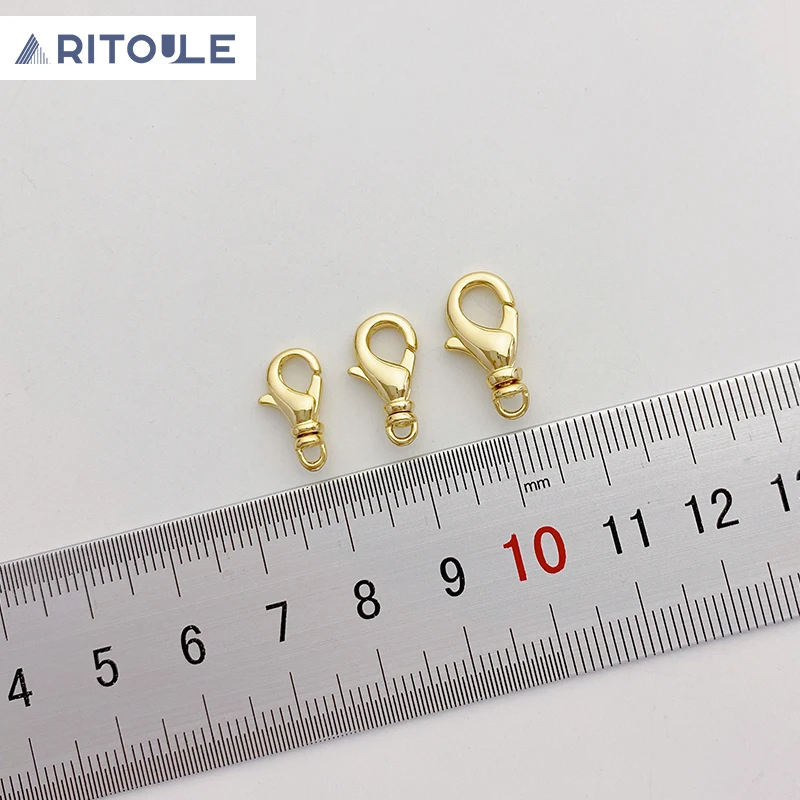 

14KGold цветная универсальная вращающаяся застежка на заказ застежка-карабин DIY браслет ожерелье аксессуары для соединения материалы