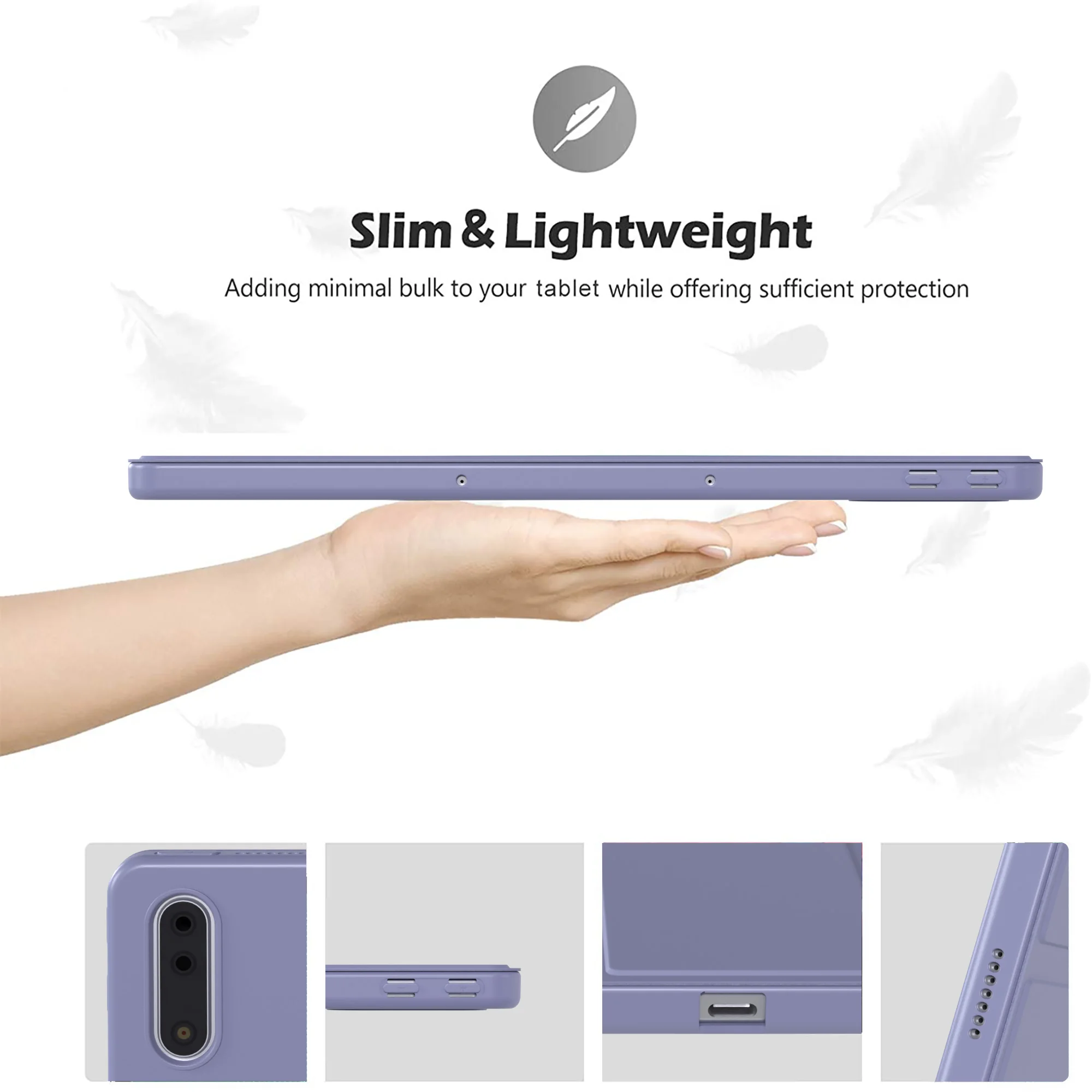 For Lenovo Tab P11 Pro Case & Lenovo Tab P11 Case TB-J606 Magnetic Tri-Fold Stand Tablet Cover for Lenovo tab P11 Plus TB-J616