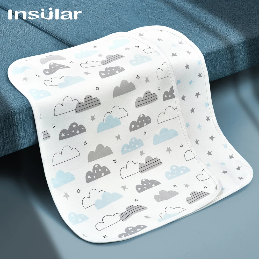 Baby Diaper Changing Mat Foldable Soft Cotton Portable