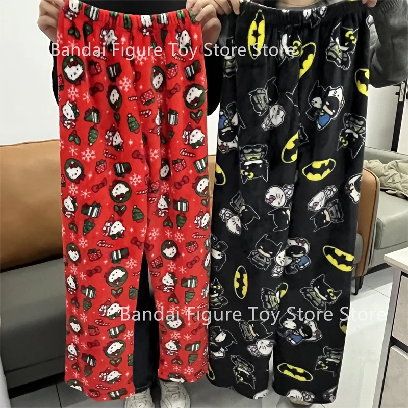 Sanrio Hellokitty Peripheral Batman Pajama Autumn Pants Cartoon
