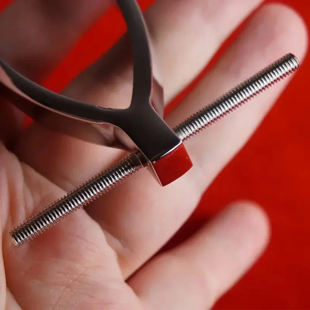 A Female Lower Body Metal Clip Labia Expansion Clamp with Eight Screws Labia Opening Inner View Peeping Adult Erotica Speculum W