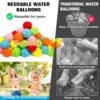 30Pcs Water Soaker Balls Reusable Sponge Water Balloons Cotton Splash Toys for Pool Beach Outdoor Summer Swimming Games Toy 6