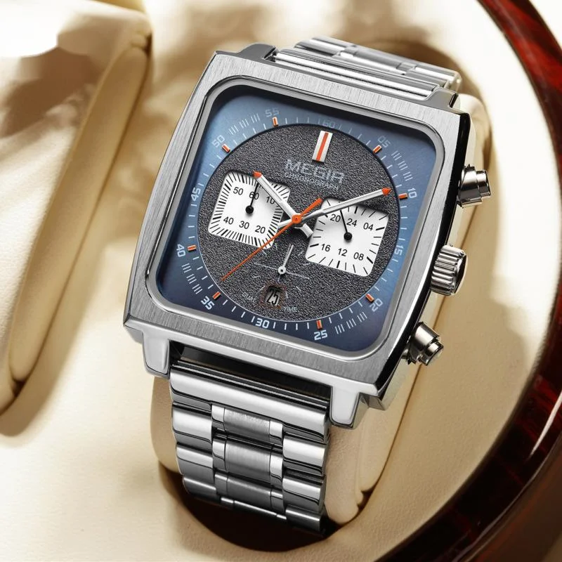 Quartz Watch For Men Original Luxury Business Men Watch Steel Band Quartz Wristwatch Chronograph Male Clock Relogios Masculino