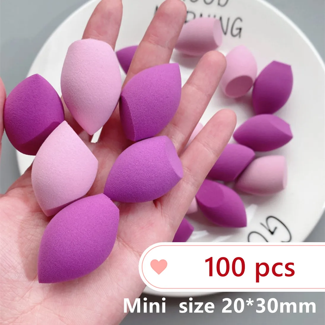 

2*3 см, 100 шт., косметическая губка для женской основы, губка для растушевки косметики, губка в форме капли воды, инструменты для макияжа