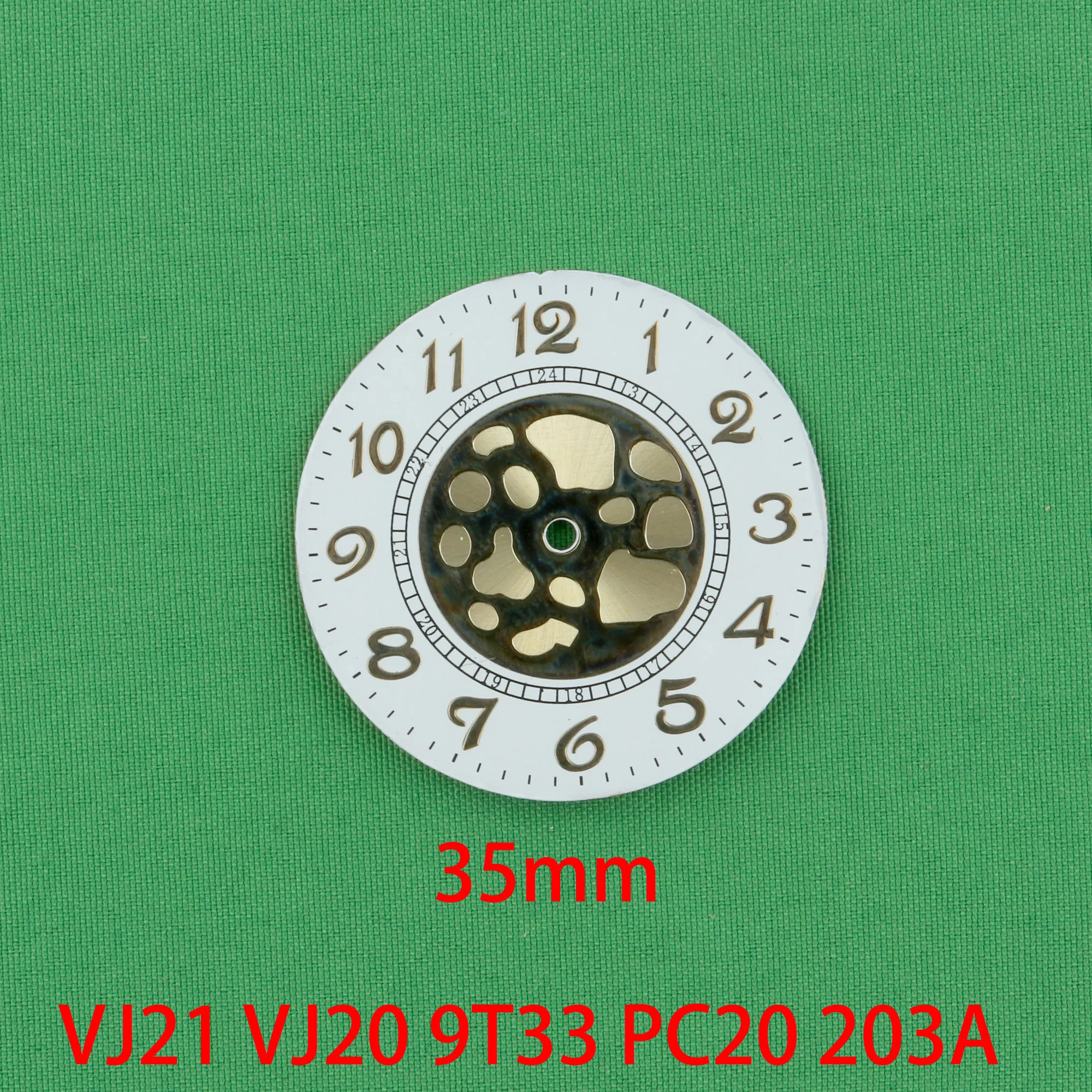 Premium 35mm Black Watch Dial with Multiple Movement Compatibility