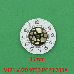 Premium 35mm Black Watch Dial with Multiple Movement Compatibility (2PCS)