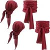 2pcs/set Pirate Cosplay Costume Hat Head Scarf Belt Medieval Renaissance Vintage Pirates Women Men Headband Waist Belt 1